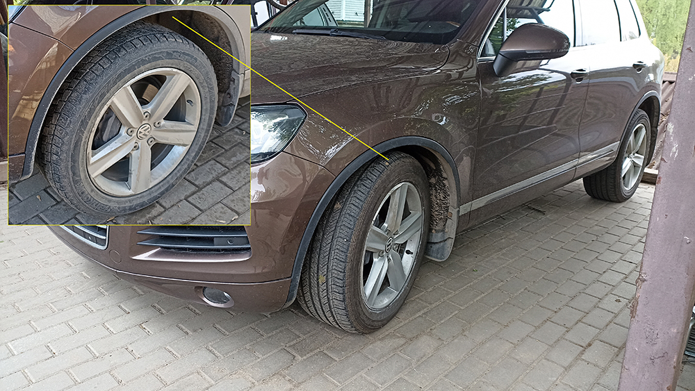 падает перед Touareg NF Неисправность подвески