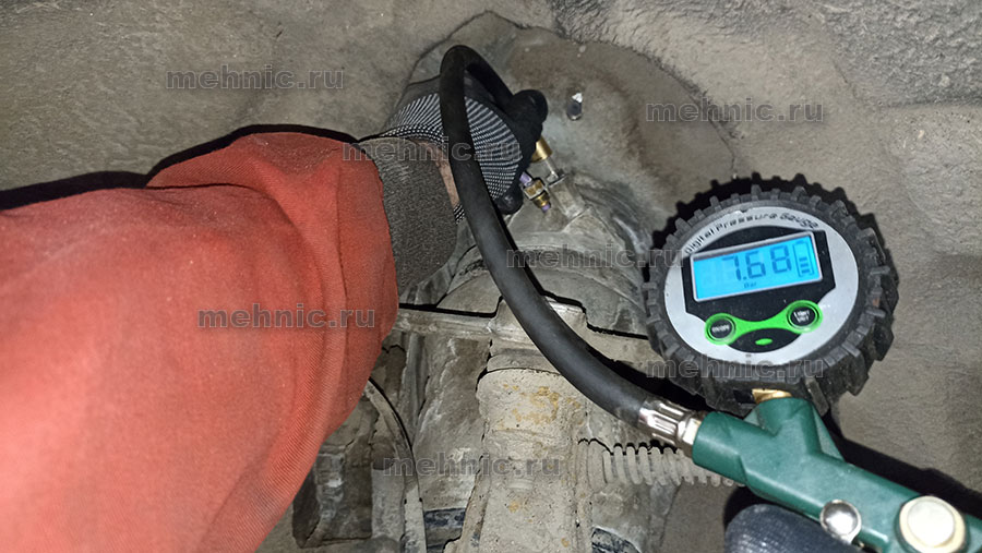 Подача давления в баллон Подача давления в баллон